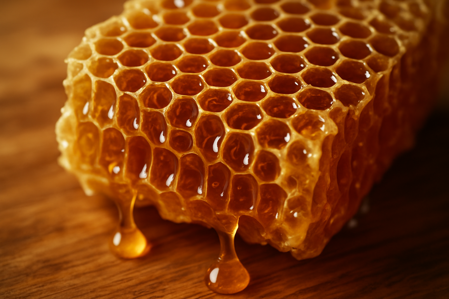 Close-up of Golden Honeycomb