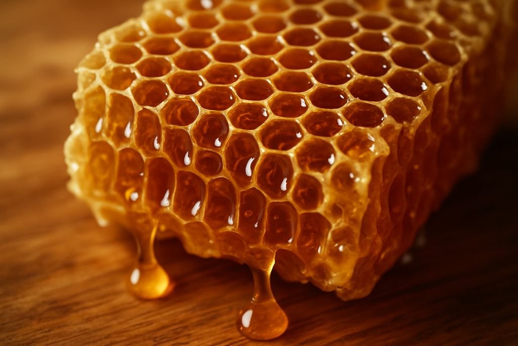 Close-up of Golden Honeycomb